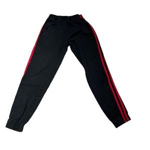 Brandy Melville John Galt Black sweatpants with red stripes
